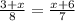 \frac{3+x}{8} = \frac{x+6}{7}