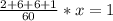 \frac{2+6+6+1}{60}*x=1