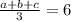 \frac{a+b+c}{3}=6&#10;