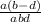 \frac{a(b-d)}{abd}