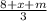 \frac{8+x+m}{3}