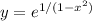 y=e ^{1/(1-x^2)}