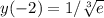 y(-2)=1/ \sqrt[3]{e}