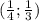 ( \frac{1}{4}; \frac{1}{3} )