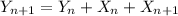 Y_{n+1} = Y_{n} + X_{n} + X_{n+1}