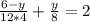 \frac{6-y}{12*4} + \frac{y}{8} = 2