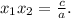 x_{1} x_{2}=\frac{c}{a}.