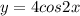 y=4cos2x