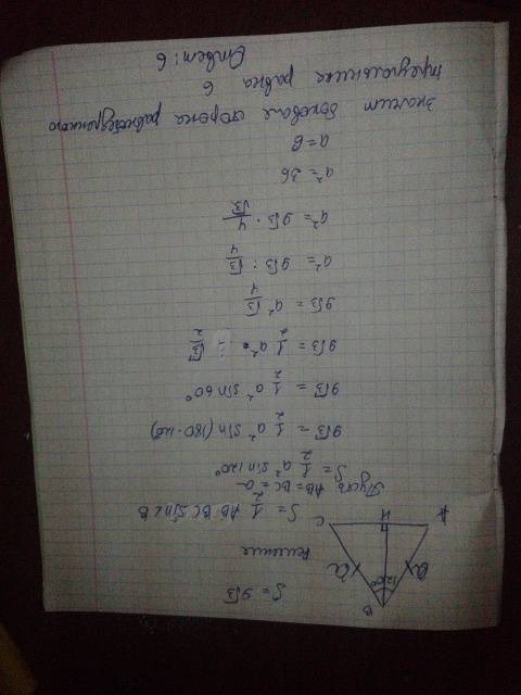 Площадь равнобедренного треугольника равна 9√3. угол, лежащий напротив основание равен 120°. найдите