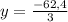 y= \frac{-62,4}{3}