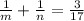 \frac{1}{m}+ \frac{1}{n}= \frac{3}{17}