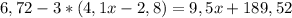 6,72-3*(4,1x-2,8)=9,5x+189,52