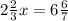 2 \frac{2}{3}x=6 \frac{6}{7}