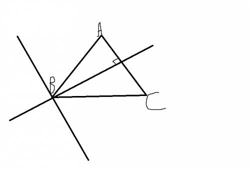 Начертите остроугольный треугольник abc. через вершину b проведите прямую, параллельную стороне ас;