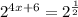 2 ^{4x+6}=2^{ \frac{1}{2} }