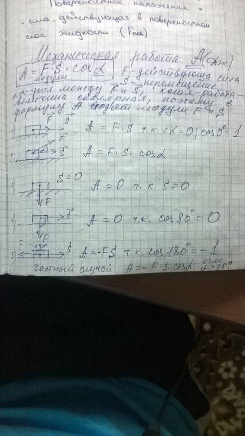 какие условия необходимы для совершения работы ? поясните на примерах 2) в каком случае совершается