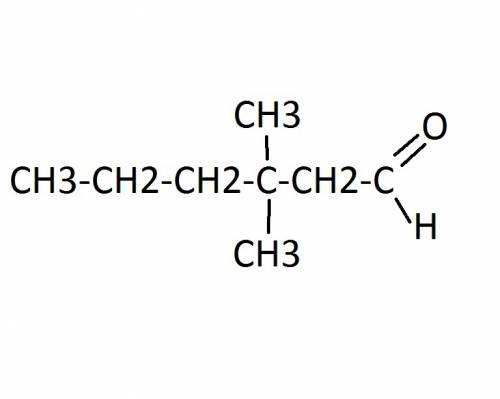 Напишите формулу 3,3-диметилгексаналь..