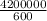 \frac{4200000}{600}