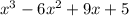 x^3-6x^2+9x+5