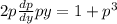 2p\frac{dp}{dy}py=1+p^3