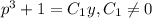 p^3+1=C_1y, C_1 \neq 0