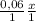 \frac{0,06}{1} \frac{x}{1}