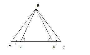На стороне ac треугольника abc выбраны точки d и e так что углы adb и bec равны.оказалось что отрезк