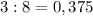 3:8=0,375