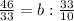 \frac{46}{33}=b: \frac{33}{10}