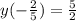 y(-\frac{2}5)=\frac{5}2