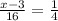 \frac{x-3}{16} = \frac{1}{4} &#10;&#10;