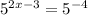 5^{2x-3}=5^{-4}