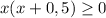 x(x+0,5) \geq 0