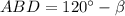 ABD=120а- \beta