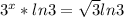 3^{x} *ln3= \sqrt{3} ln3