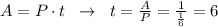 A=P\cdot t\; \; \to \; \; t=\frac{A}{P}=\frac{1}{\frac{1}{6}}=6