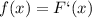 f(x)=F`(x)