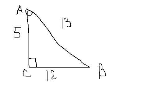 Втреугольнике abc, c =90°, cos a = 5/13, bc =12. найдите ab