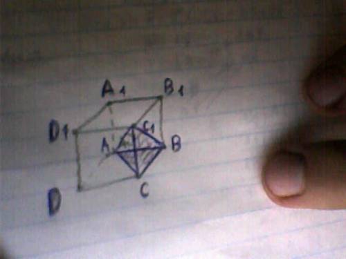 Дан куб а1в1с1д1 . найдите градусную меру угла, гранями которого являются полуплоскости (авс) и (авс