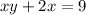 xy+2x=9