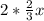 2* \frac{2}{3}x