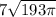 7 \sqrt{193 \pi }