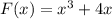 F(x)=x^3+4x