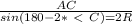 \frac{AC}{sin(180-2*\ \textless \ C)=2R&#10;}