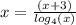 x= \frac{(x+3)}{log_4(x)}