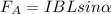 F_{A} =IBLsin \alpha