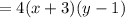 =4(x+3)(y-1)