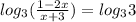 log_3( \frac{1-2x}{x+3} )=log_33