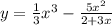 y= \frac{1}{3} x^3- \frac{5x^2}{2+3x}