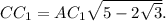 CC_1=AC_1\sqrt{5-2\sqrt{3}}.